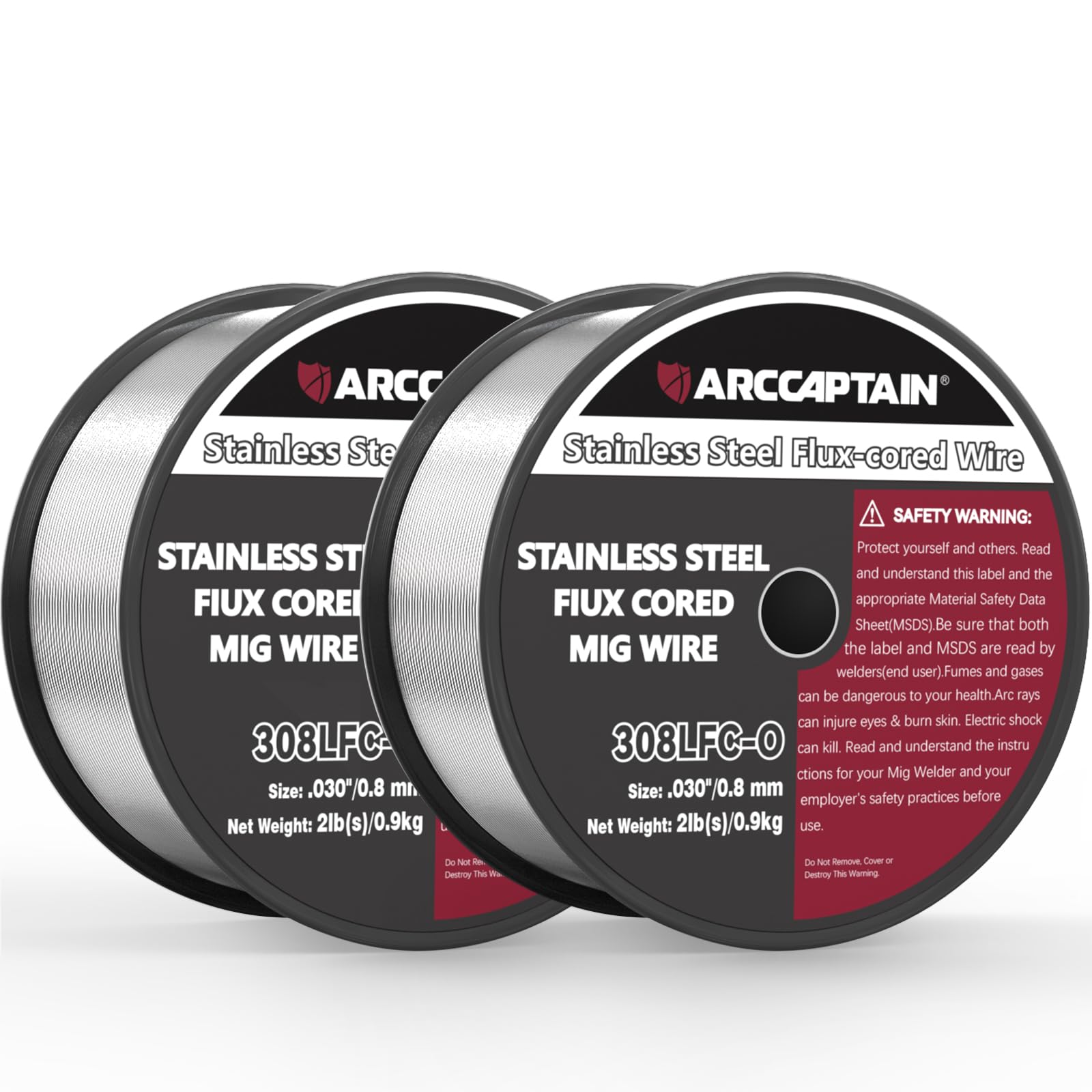 ARCCAPTAIN E308LFC-O Stainless Steel Flux Cored Welding Wire .030